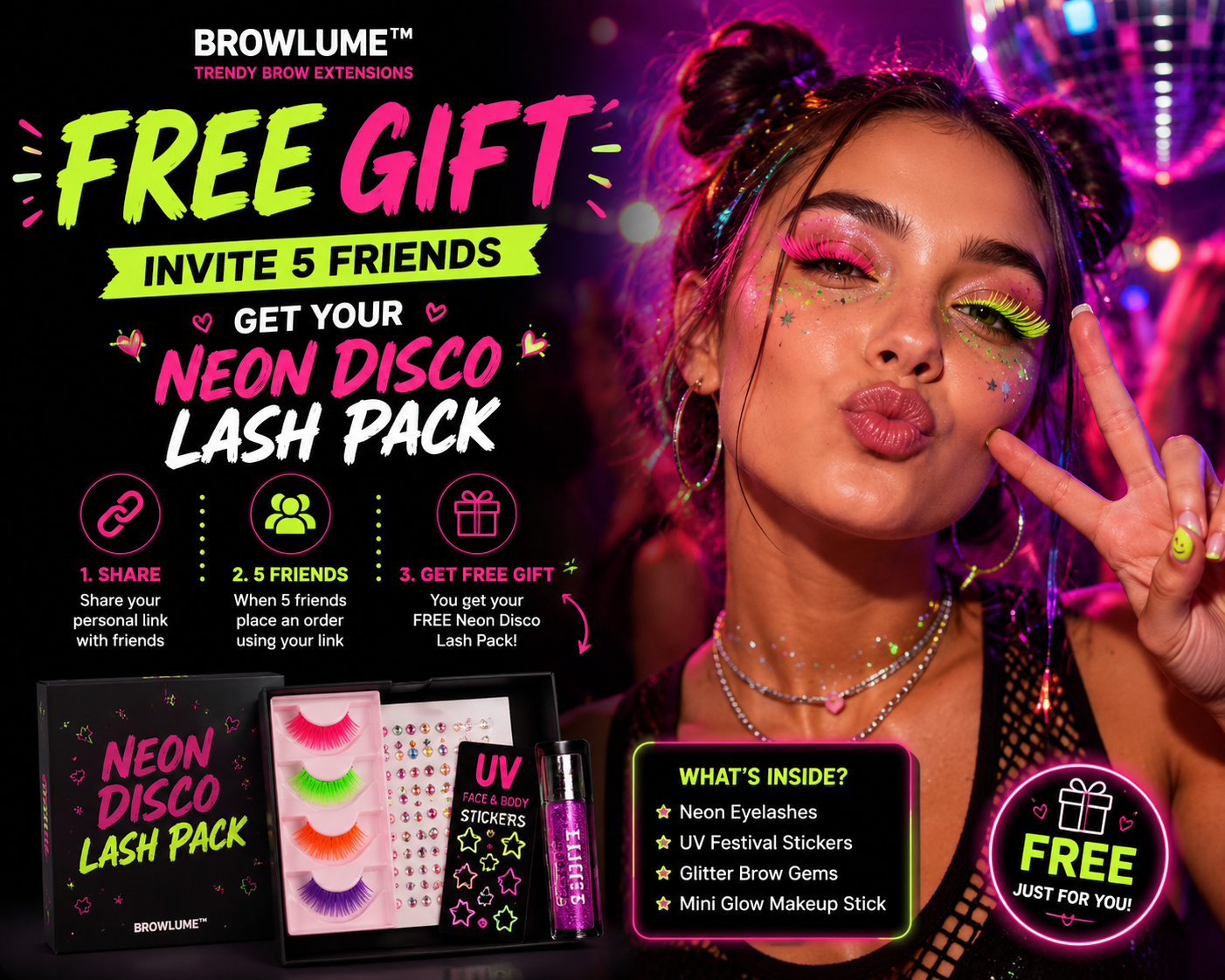 Free Neon Disco Gift Pack